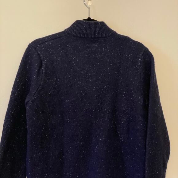 J.Crew L long sleeve cardigan button up lambs wool blue Corpcore elegant cozy - Picture 6 of 7